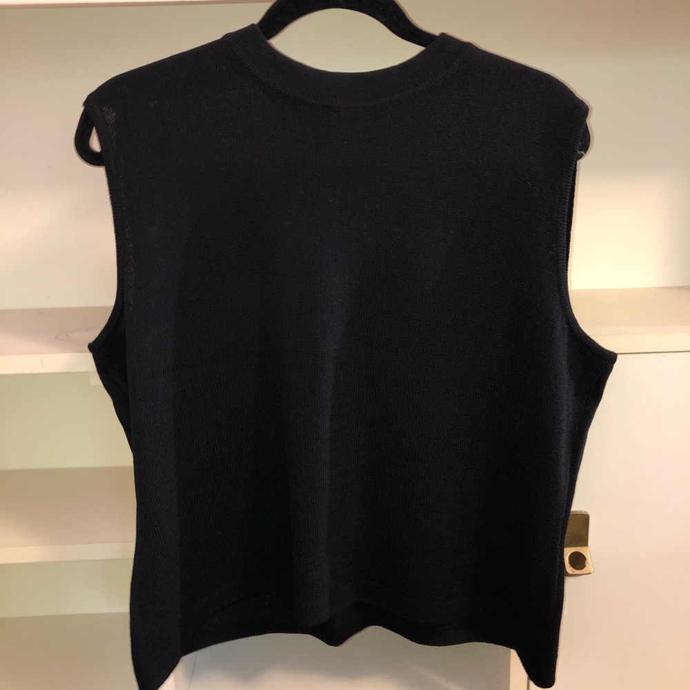 St. John Black Knit Tank Top - Picture 3 of 5
